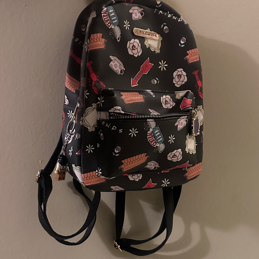 Friends Themed Black Backpack